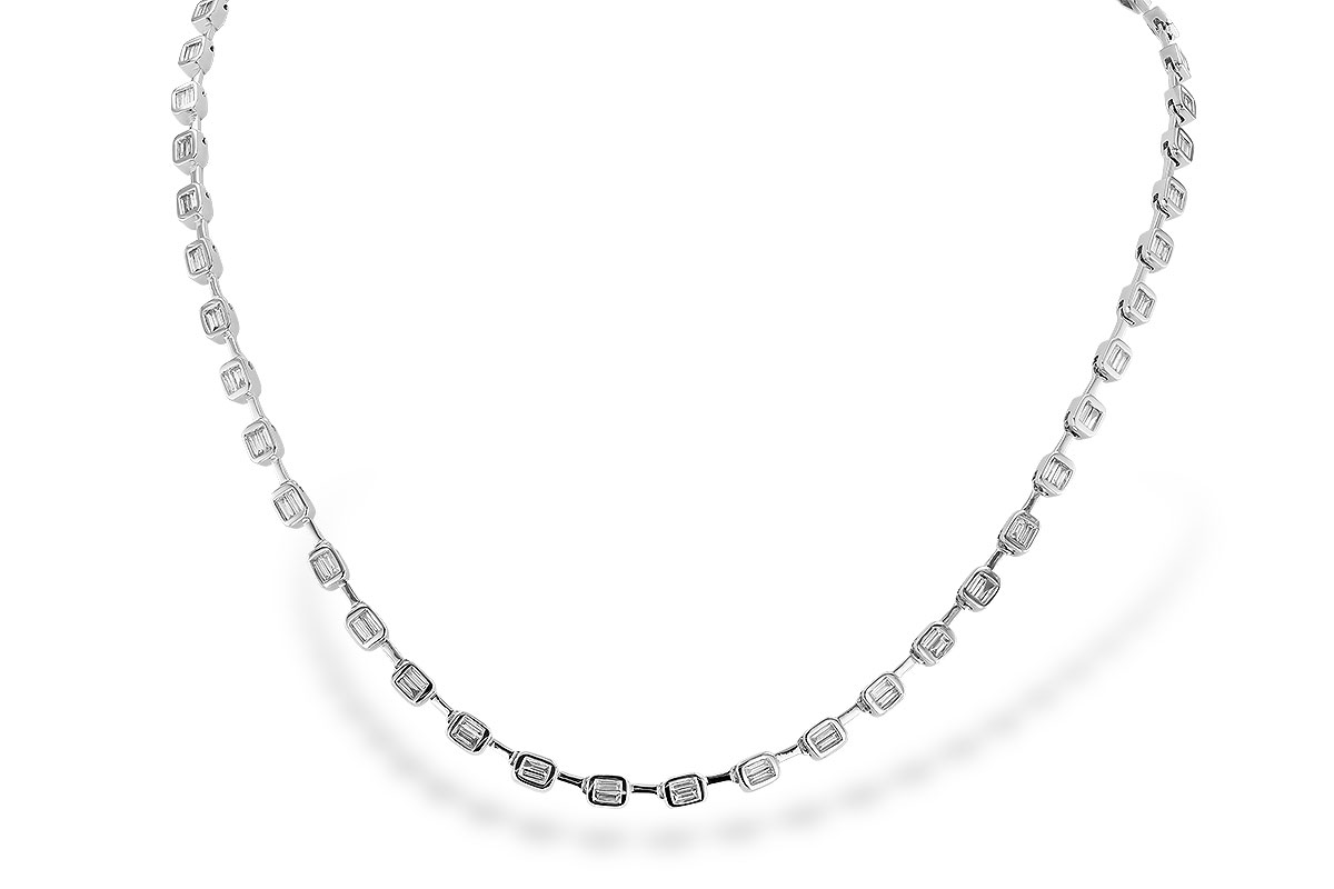 A274-50220: NECKLACE 2.05 TW BAGUETTES (17 INCHES)