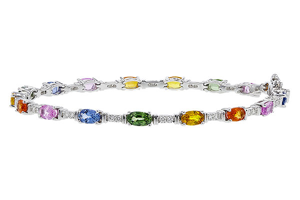 A275-38439: BRACELET 4.76 MULTI-COLOR SAPPH 5.08 TGW (7")