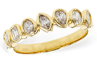 A275-42993: LDS DIA WED RG .62 TW FANCY CUT DIAS