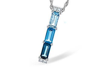 E273-57502: NECK 1.26 BLUE TOPAZ 1.30 TGW