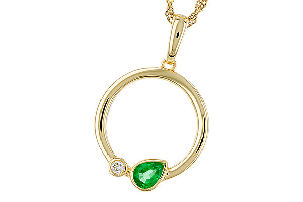 G275-38429: NECKLACE .20 EMERALD .22 TGW