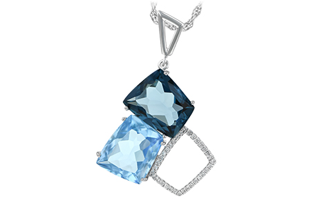 K189-06574: NECK 10.60 BLUE TOPAZ 10.73 TGW