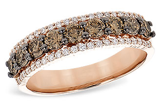 D273-62075: LDS WED RG .80 TW BROWN DIAS 1.00 TW